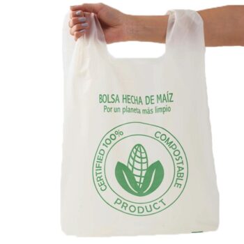 Bolsas T-Shirt Biodegradables almidón de maíz