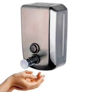 DISPENSADOR DE JABÓN / MANUAL METÁLICO DE 500ML ACERO INOXIDABLE